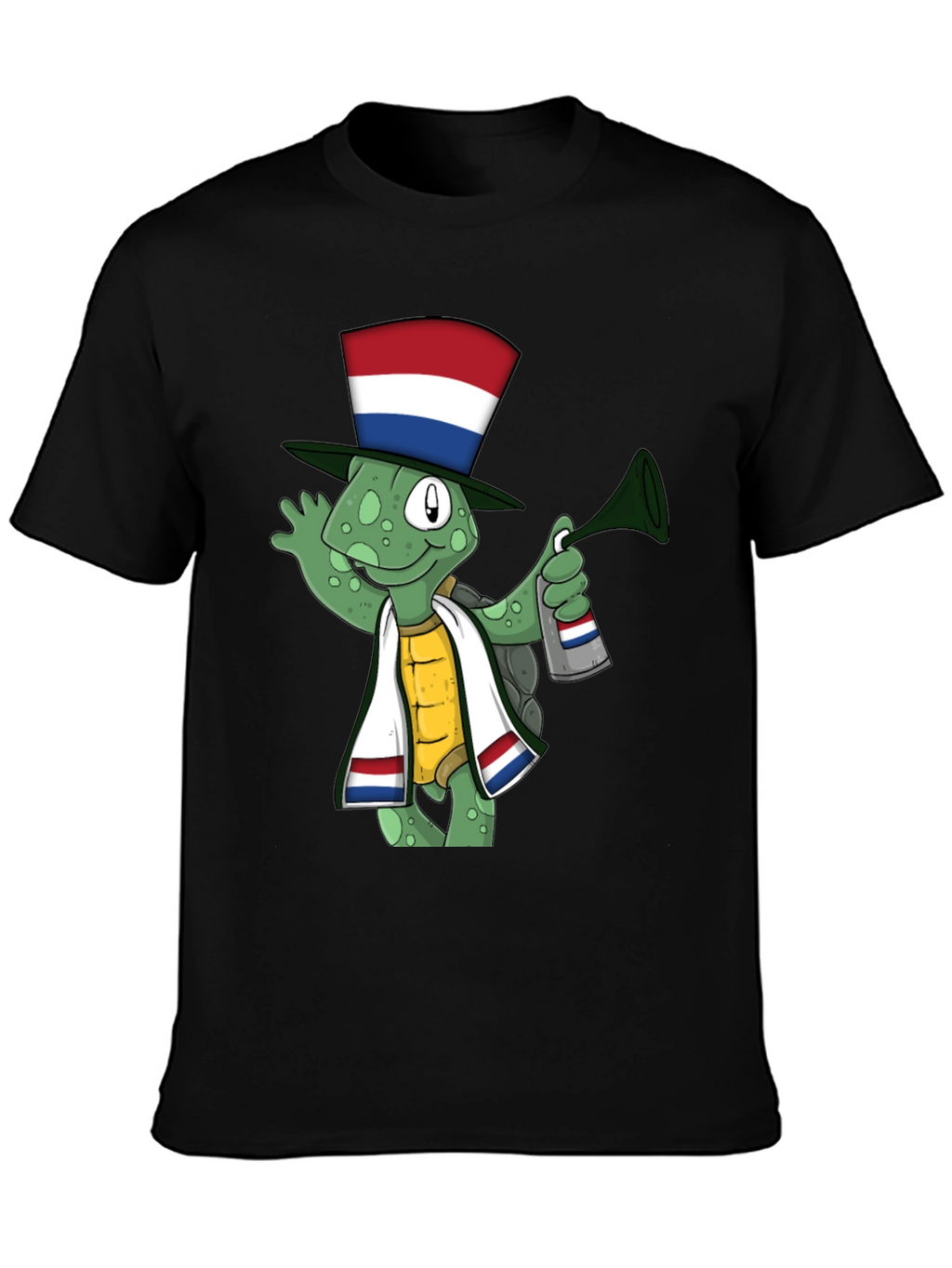 Dutch Turtle T-Shirt: Festive Cartoon Design