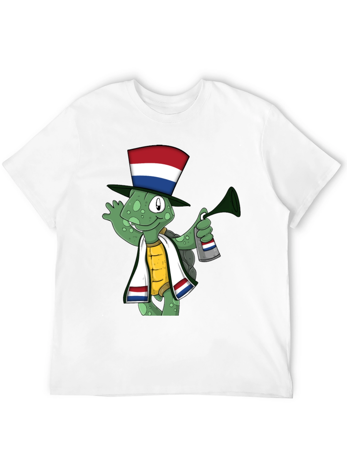 Dutch Turtle T-Shirt: Festive Cartoon Design