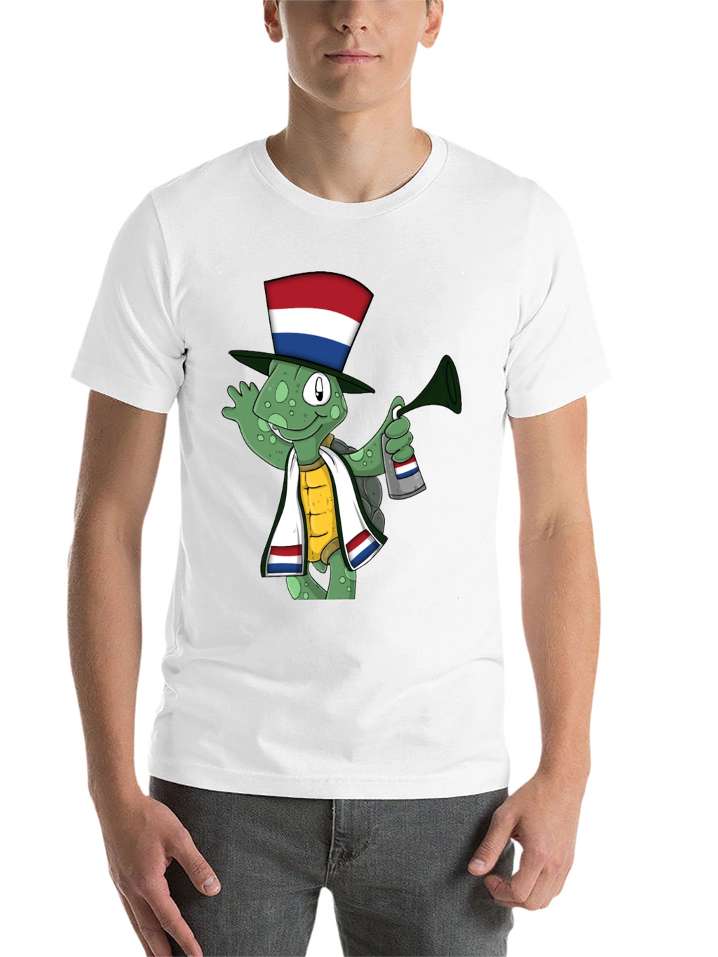 Dutch Turtle T-Shirt: Festive Cartoon Design