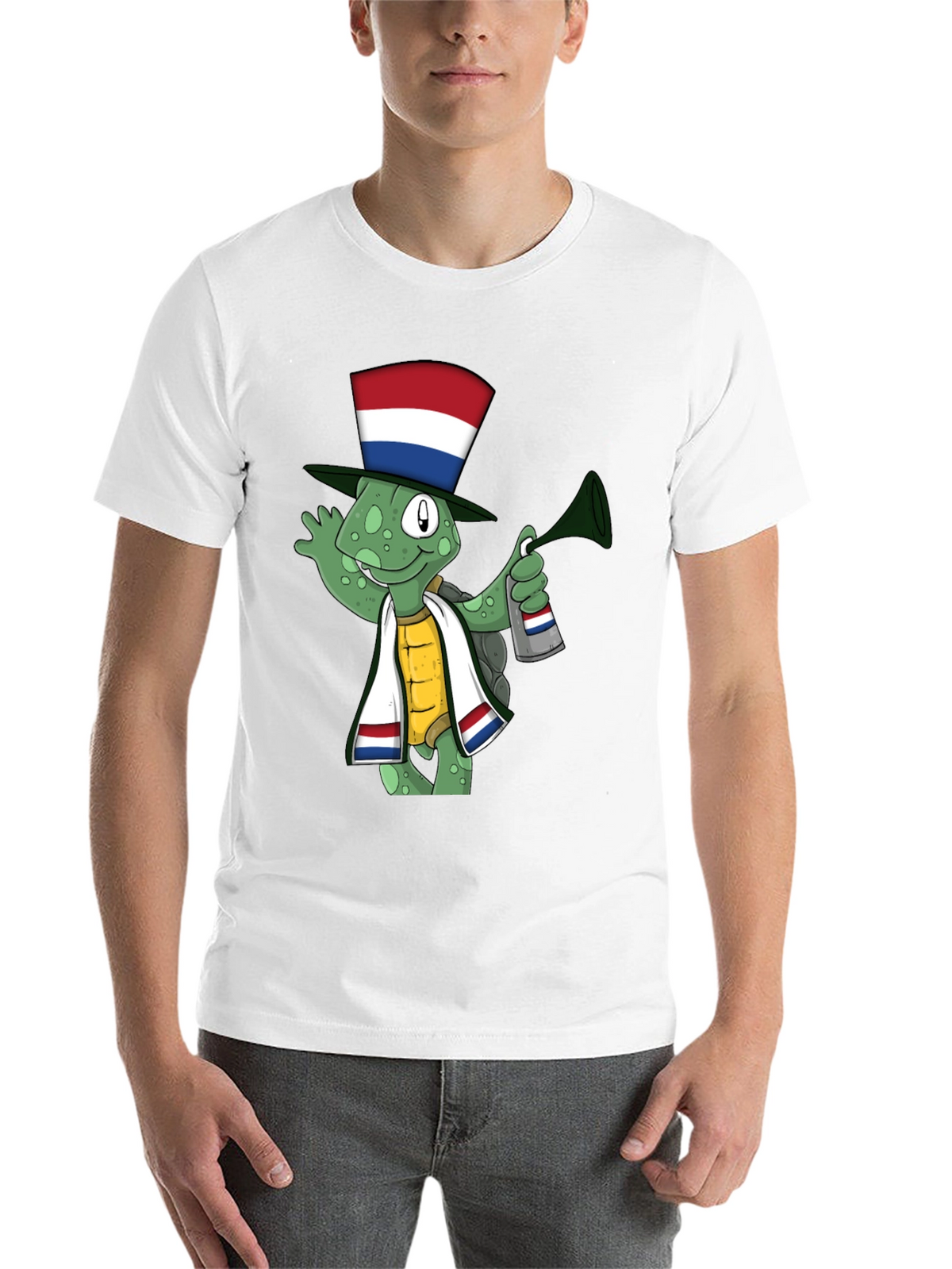 Dutch Turtle T-Shirt: Festive Cartoon Design