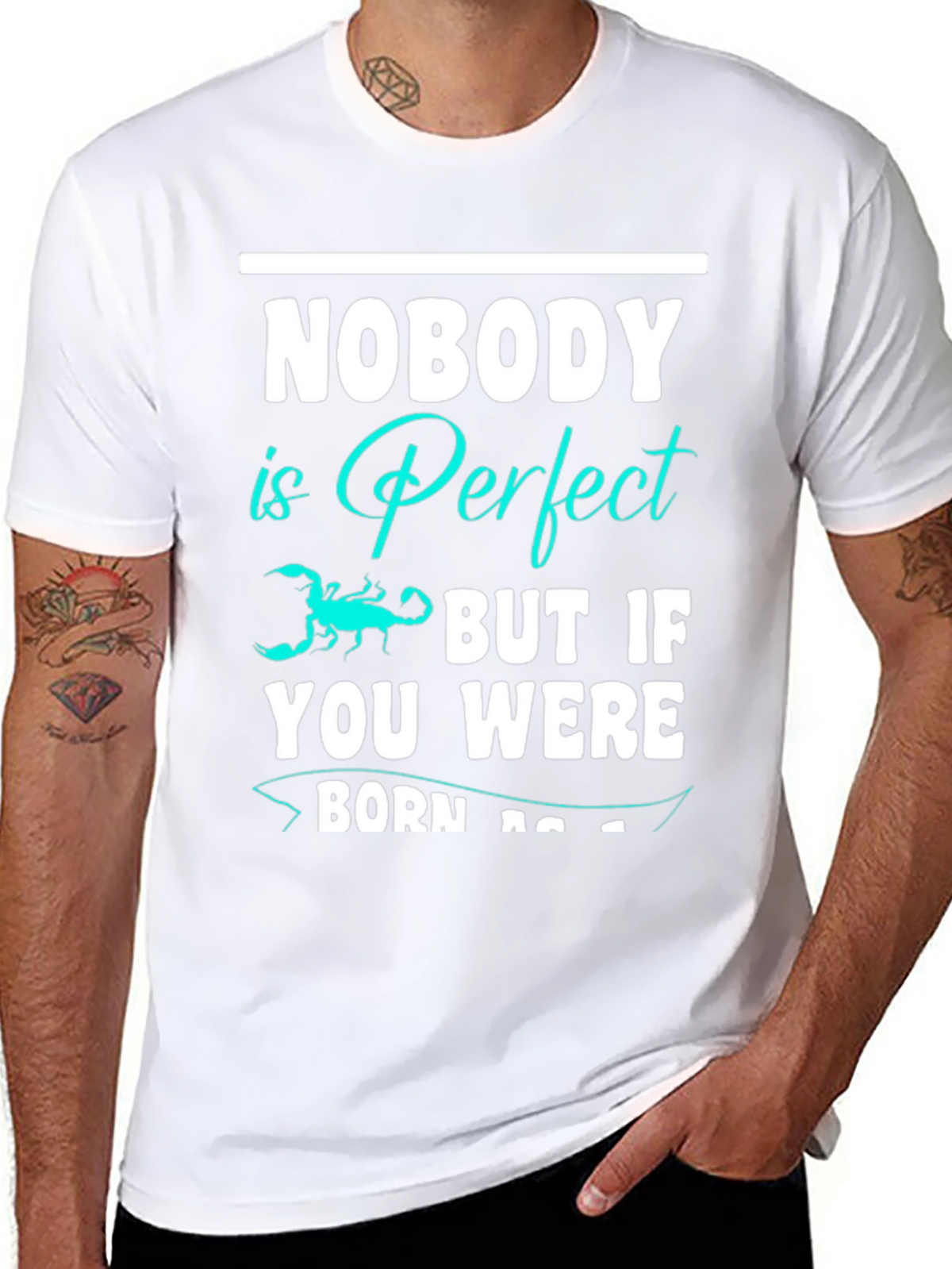 Nobody is Perfect Scorpion Graphic T-Shirt
